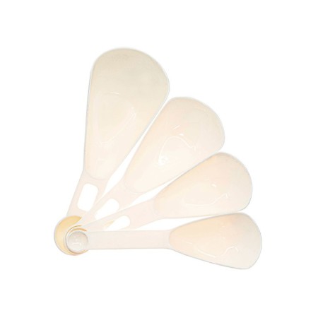 Misurini Cucchiai da cucina in plastica bianca per alimenti da cucina 4 pezzi