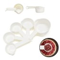 Misurini Cucchiai da cucina in plastica bianca per alimenti da cucina 5 tazze