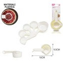 Misurini Cucchiai da cucina in plastica bianca per alimenti da cucina 5 tazze
