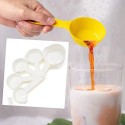Misurini Cucchiai da cucina in plastica bianca per alimenti da cucina 5 tazze