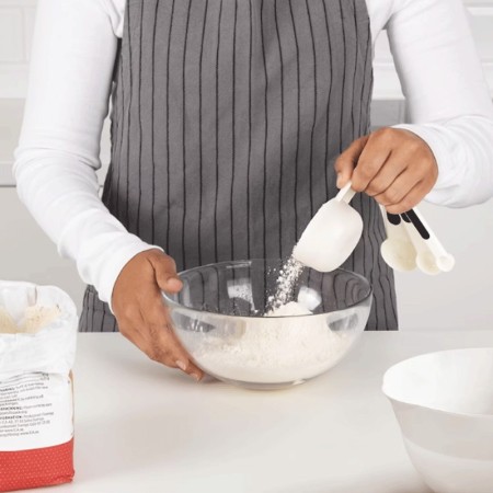 Misurini Cucchiai da cucina in plastica bianca per alimenti da cucina 5 tazze
