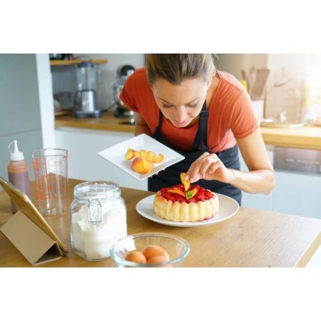 Misurini Cucchiai da cucina in plastica bianca per alimenti da cucina 5 tazze