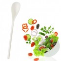 Set 3 Cucchiai In Plastica Per Insalata Da 25/29/33 Cm bianco utensili cucina