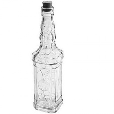 Set 12 Pz Bottiglie Bottigline Vetro Trasparente Tappo Sughero 500ml olio acqua