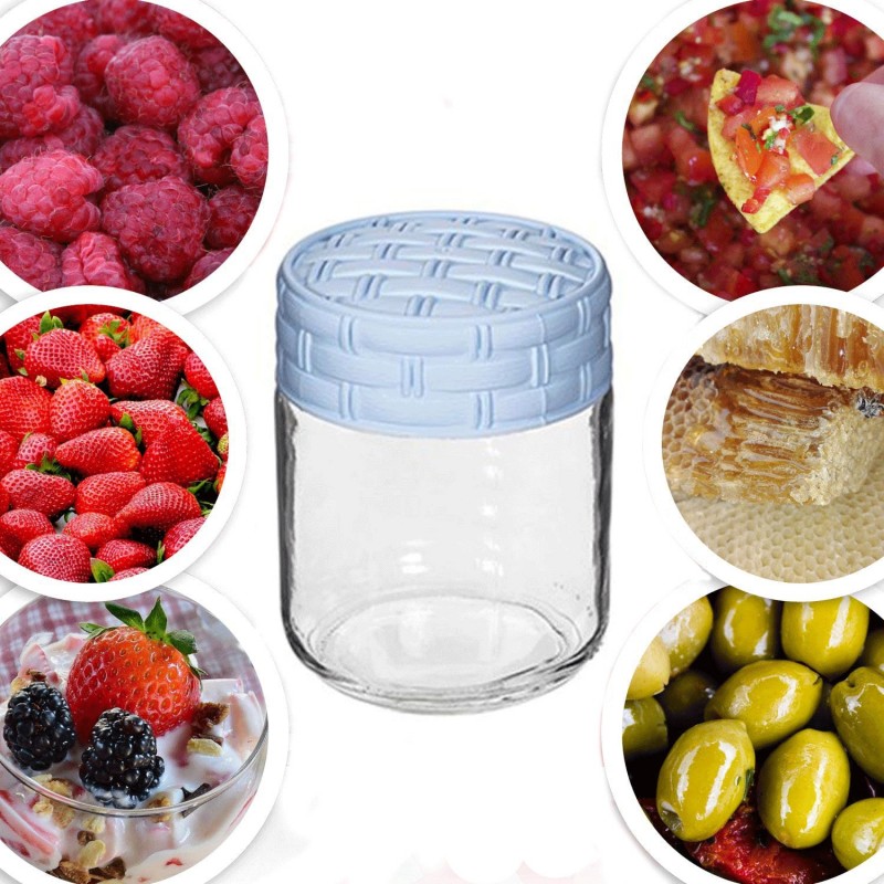 Hongu 12x Barattoli vetro per conserve vasi vasetti chiusura 350ml ...