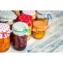 12x Barattoli vetro per conserve vasi vasetti chiusura 350ml con tappi miele