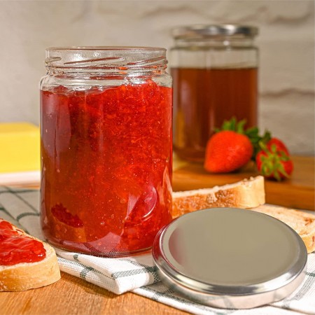 12x Barattoli vetro per conserve vasi vasetti chiusura 500ml con tappi miele