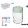 Hongu 12x Barattoli vetro per conserve vasi vasetti chiusura 500ml ...