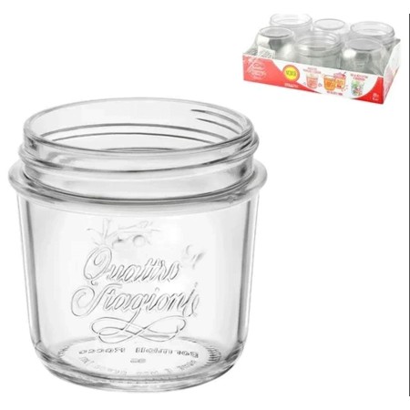 6 pz BARATTOLI 20CL QUATTRO STAGIONI BORMIOLI PER CONSERVE in vetro trasparente