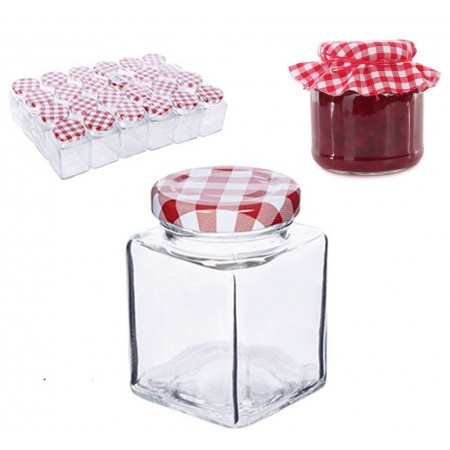 24x BARATTOLI 100ml VASETTI I PER CONSERVE in vetro con tappi  Marmellata miele