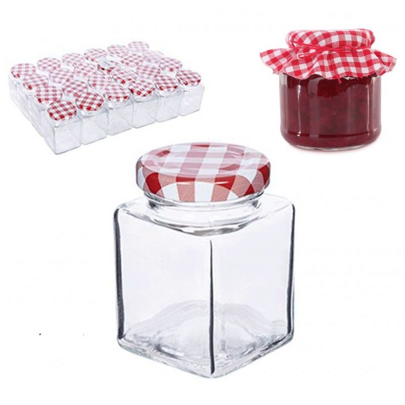 Hongu 24x BARATTOLI 100ml VASETTI I PER CONSERVE in vetro con tappi...