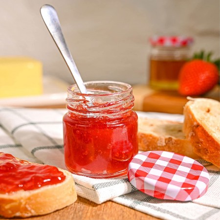 24x BARATTOLI 100ml VASETTI I PER CONSERVE in vetro con tappi  Marmellata miele