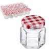 Hongu 24x BARATTOLI 45ml VASETTI PER CONSERVE in vetro con tappi pe...