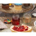 24x BARATTOLI 45ml VASETTI PER CONSERVE in vetro con tappi per Marmellata miele