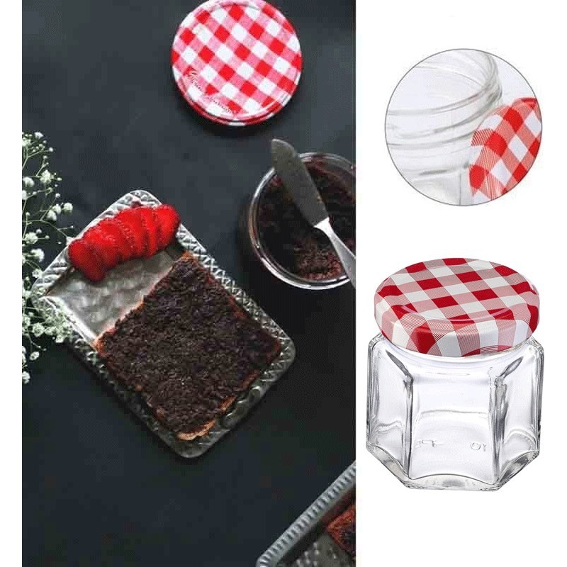 Oputec 24 Barattoli Da 230 Ml Con Tappo A Vite Oro - Perfetti Per Marmellate Confetture E Altro G 977711