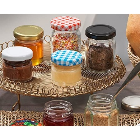 24x BARATTOLI 60ml VASETTI PER CONSERVE in vetro tappi portaconfetti bomboniere