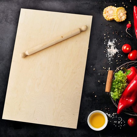 Spianatoia Legno Multistrato 56x37cm Asse Cucinare Impastare Lavorare mattarello