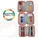 Astuccio per Scuola a 3 ZIP Cerniere Bambina bambino Portacolori Completo GIOTTO