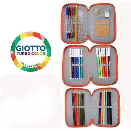 Astuccio per Scuola a 3 ZIP Cerniere Bambina bambino Portacolori Completo GIOTTO