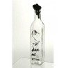 Hongu 12x BOTTIGLIA PER OLIO BOTTIGLIE IN VETRO TRASPARENTE CON TAP...