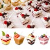 Hongu 48 pz COPPETTA QUADRO IN PLASTICA SET DA 60 CC DESSERT TRASPA...