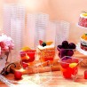 Hongu 48 pz COPPETTA QUADRO IN PLASTICA SET DA 60 CC DESSERT TRASPA...