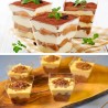 Hongu 24 pz COPPETTA QUADRO IN PLASTICA SET DA 200 CC DESSERT TRASP...