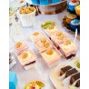 Hongu 24 pz COPPETTA QUADRO IN PLASTICA SET DA 120 CC DESSERT TRASP...