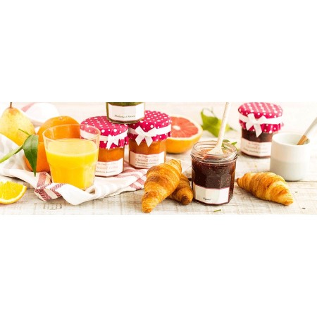 12 pz BARATTOLI VASETTI I PER CONSERVE in vetro trasparente Marmellata miele 8cm