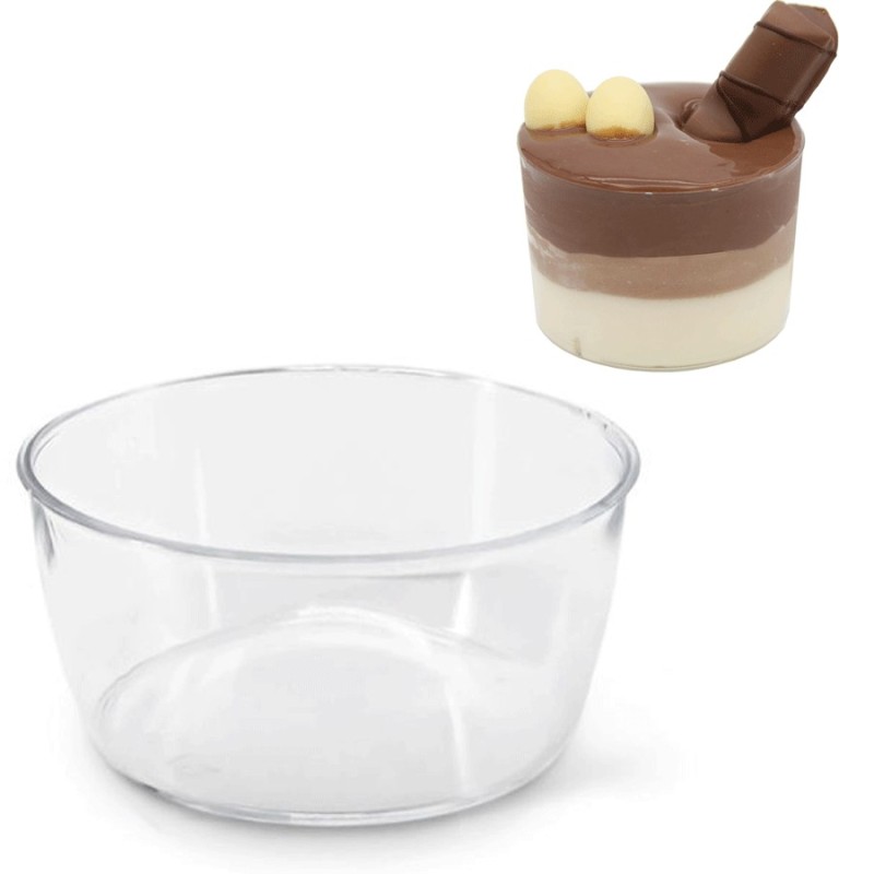 24  pz COPPETTA GELATO IN PLASTICA SET DA 80 CC DESSERT TRASPARENTI FINGER FOOD
