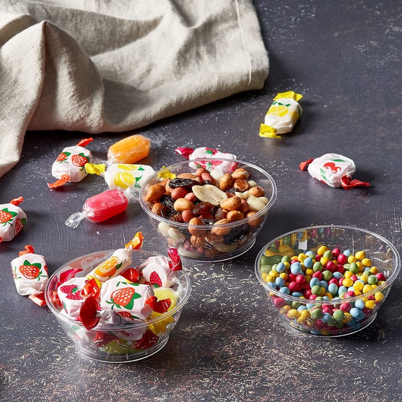 Hongu 24 pz COPPETTA GELATO IN PLASTICA SET DA 80 CC DESSERT TRASPA...