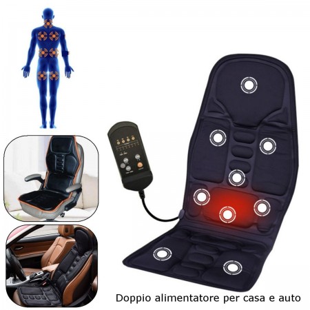 Cuscino da sedia massaggiante sedile auto ufficio casa relax stress riscaldante