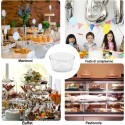 24 pz COPPETTA GELATO IN PLASTICA SET DA 220 CC DESSERT TRASPARENTI FINGER FOOD