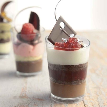 24 Bicchierini shot bicchieri PLASTICA 120CC DESSERT TRASPARENTI cicchetto birra