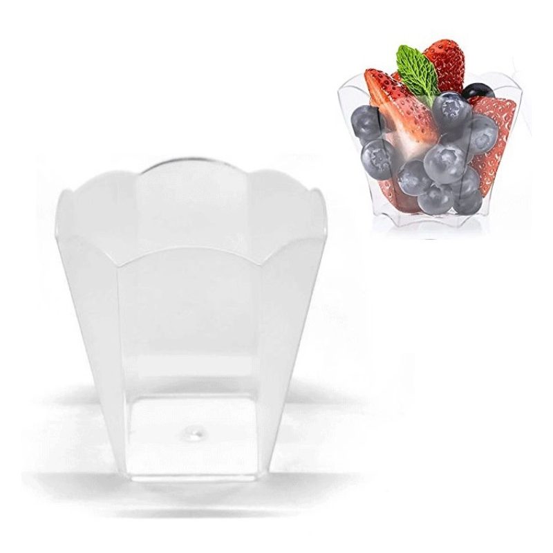 Hongu 48 pz COPPETTA Bicchierini IN PLASTICA DA 60 CC DESSERT TRASP...