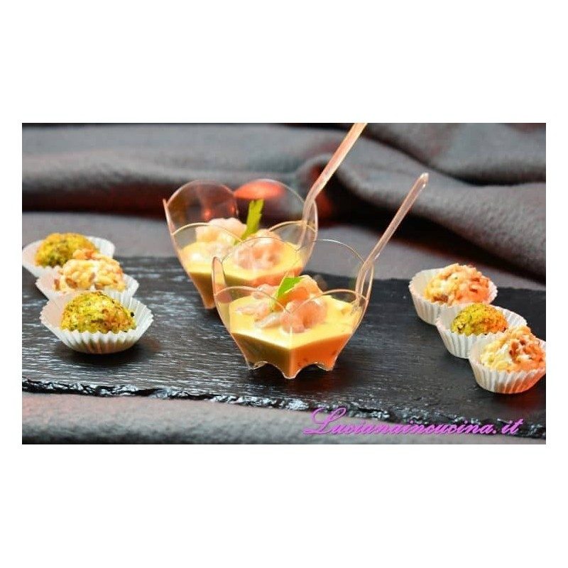 Hongu 24 pz COPPETTA Bicchierini IN PLASTICA DA 130 CC DESSERT TRAS...