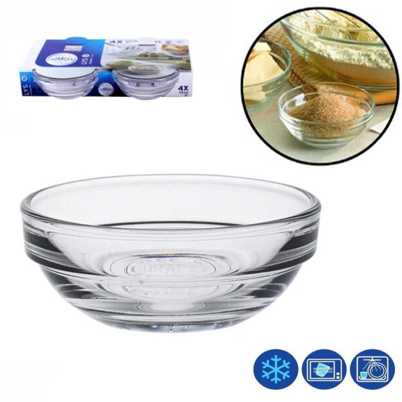 4x Coppa Impilabile da 7,5x3cm in Vetro Aperitivo Stuzzichini Olive Duralex LYS