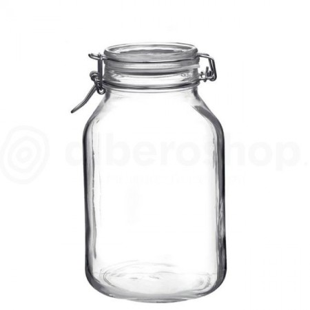BORMIOLI FIDO VASO BARATTOLO IN VETRO 3 LITRI PER CONSERVE CHIUSURA ERMETICA