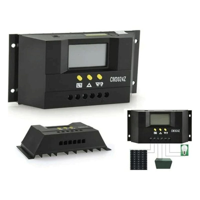 Hongu CONTROLLER REGOLATORE DI CARICA PANNELLI SOLARI 12V/24V 30A A...