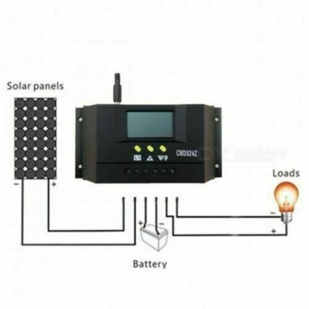 CONTROLLER REGOLATORE DI CARICA PANNELLI SOLARI 12V/24V 30A AUTOMATICO PANNELLO