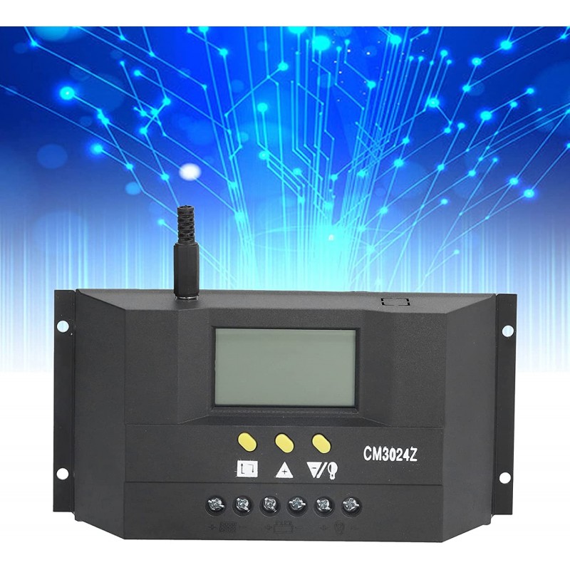 Hongu CONTROLLER REGOLATORE DI CARICA PANNELLI SOLARI 12V/24V 30A A...