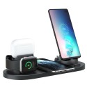 Base Di Ricarica Rapida 6 In 1 Wireless Per Samsung / Apple Watch iPhone 6 in 1