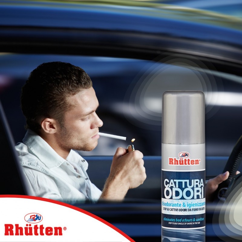 RHUTTEN 2x Igienizzante Spray pulizia auto disodorante cattura catt...