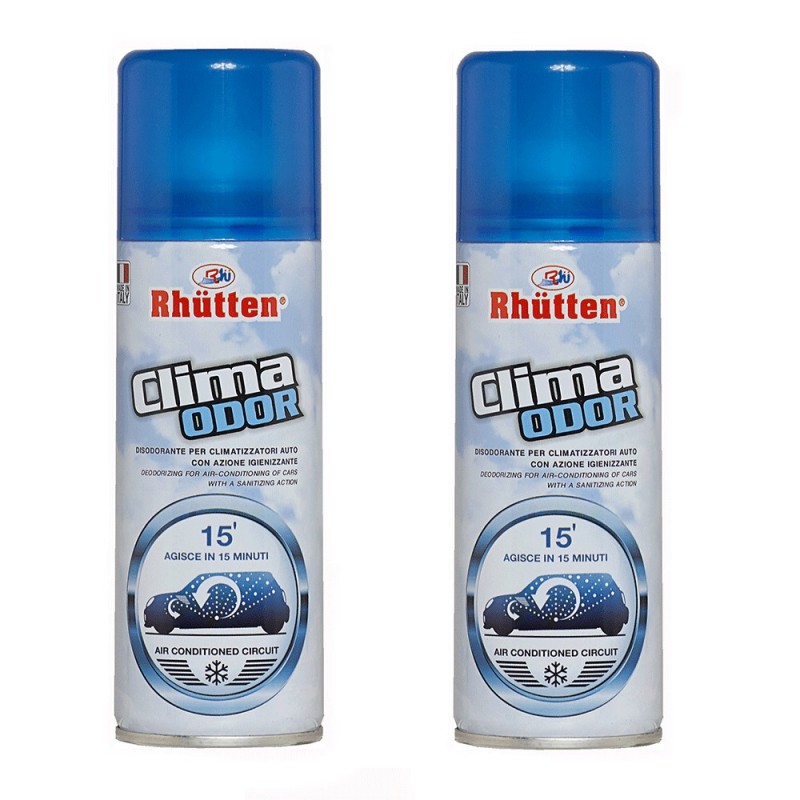 2x SPRAY PULIZIA CLIMATIZZATORE CONDIZIONATORE AUTO IGIENIZZANTE DISODORANTE