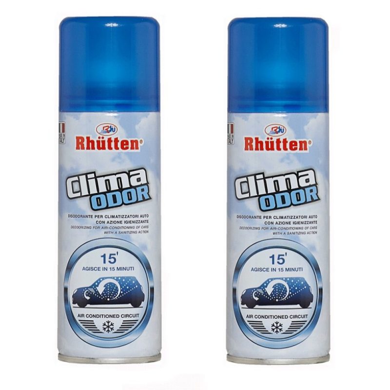 Rhutten 2x SPRAY PULIZIA CLIMATIZZATORE CONDIZIONATORE AUTO IGIENIZ...