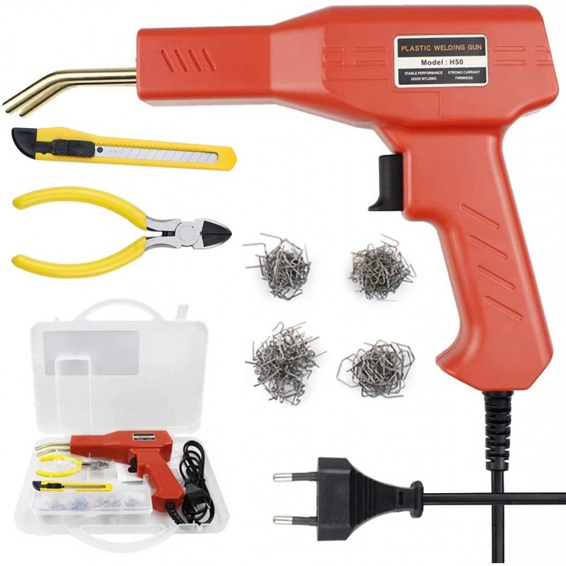 SALDATRICE PER PLASTICA 50W SALDATORE ARIA CALDA AUTO CRUSCOTTO PARAURTI 200PZ