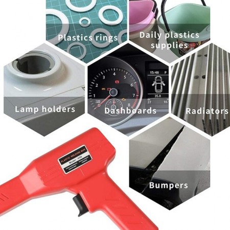 SALDATRICE PER PLASTICA 50W SALDATORE ARIA CALDA AUTO CRUSCOTTO PARAURTI 200PZ