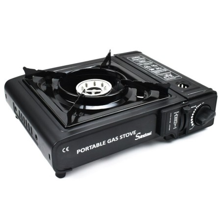 FORNELLO ACCIAIO INOX A GAS CAMPEGGIO CASA PORTATILE 2900W PIANO COTTURA CUCINA