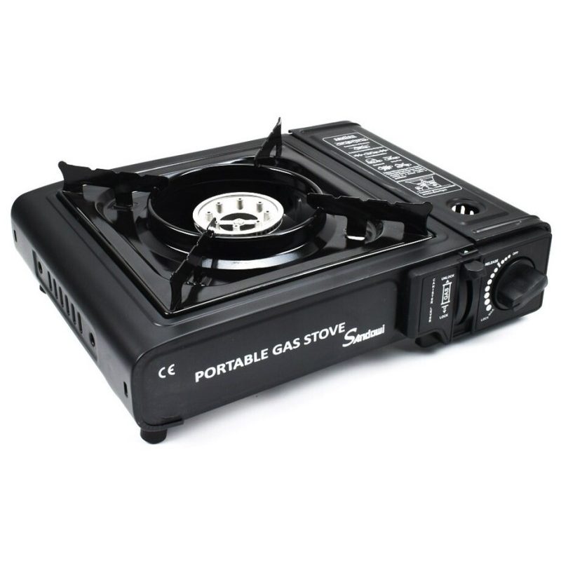 Hongu FORNELLO ACCIAIO INOX A GAS CAMPEGGIO CASA PORTATILE 2900W PI...