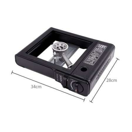 FORNELLO ACCIAIO INOX A GAS CAMPEGGIO CASA PORTATILE 2900W PIANO COTTURA CUCINA